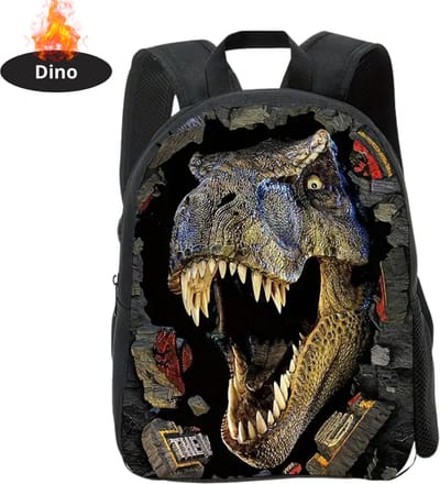 Livano Kinder Rugzak - Jongen - Meisje - Schooltas - Backpack - Dino