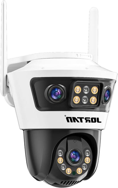 Intelligente Beveiligingscamera - Dubbele Lens Camera - Automatische Tracking - AI Detectie - Panoramisch Zicht - Wit