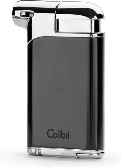 Colibri Pacific Gas Aansteker Pijp - Zachte vlam - Ingebouwde Pijpenstopper - Navulbaar - Zwart