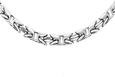 Juwelier Zwartevalk - ZILVEREN VIERKANTE KONINGSSCHAKEL KETTING BIZ 100/65cm--
