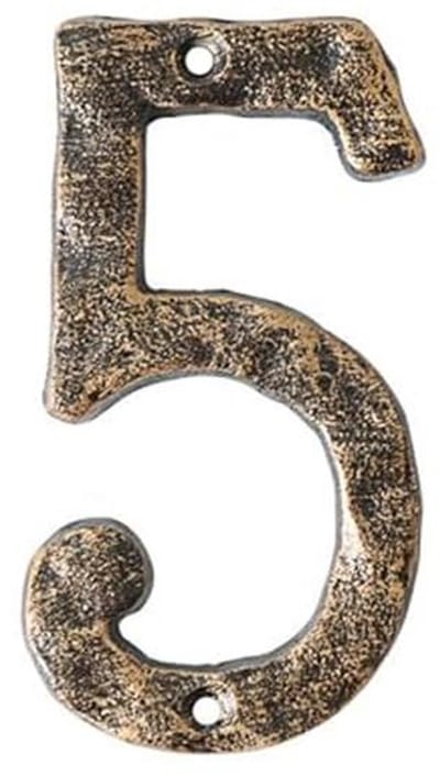 Moderne huisnummers 5,5 inch - Bronzen metalen deurnummers voor binnen en buiten