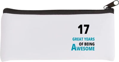 Akyol - 17 great years of being awesome Etui - Hoera 17 jaar - iemand die 17 jaar is geworden - verjaardagscadeau - verjaardag - cadeau - kado - geschenk - gift - goeie jaren - 20 bij 9 cm