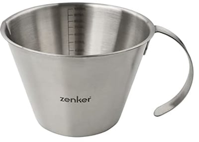 Maatbeker RVS 1 Liter - Gebaksglas voor Nauwkeurig Meten in de Keuken