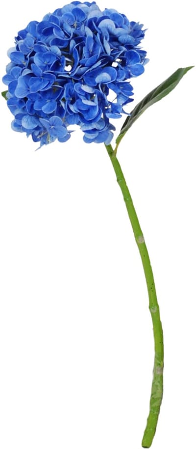 Easyplants | Kunstbloem Charlotte Hortensia Real Touch donkerblauw 55 cm | Zijde | Nepbloemen | blauw | Onderhoudsvrij | Kant-en-klaar