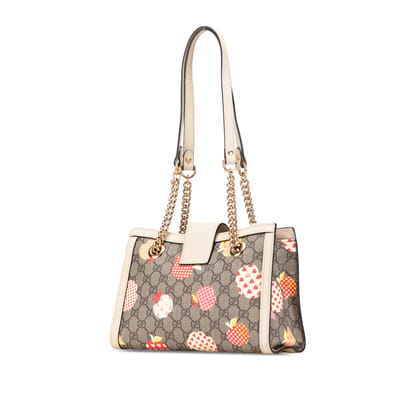 Tweedehands Kleine GG Supreme Apple Heart Padlock Tote