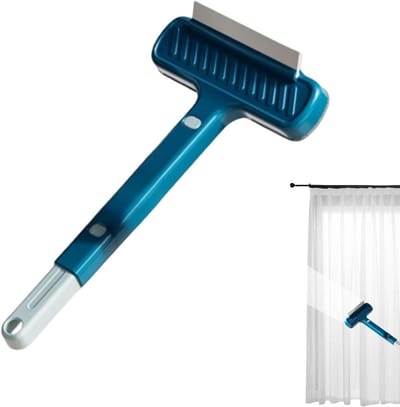 Raamreiniger - Horrenreiniger Schraper - Ramen Schoonmaken - Telescopische steel - 43 cm - Blauw