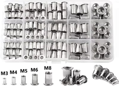 Aluminium blindklinkmoeren - 150 stuks - Blindklinkmoer M3, M4, M5, M6 en M8 - Geschikt voor blindklinkmoertang - Blindklinkmoeren assortiment