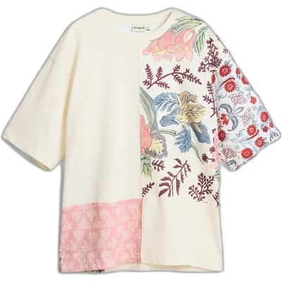 Bloes met bloemenmotief en uitsnijding Desigual