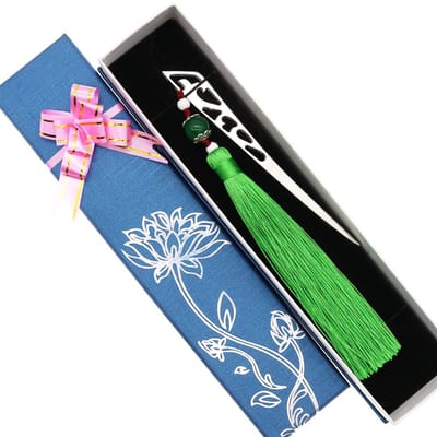 Kwasten, klassieke bladwijzer en creatieve boekenhouder geschenkset voor boekenliefhebbers leesliefhebbers (Qin Y Chun)