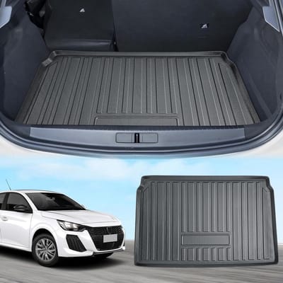 Trunk Mat voor Peugeot 208 (2020-2025) - Waterdichte, Slijtvaste en Antislip Kofferbakmat met Hoge Pasvorm en Randen
