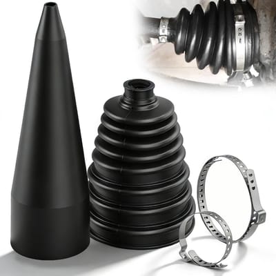 Asmanchet Universeel - Plooibalg Rubber - Voertuigonderhoud - Stof- en Waterdicht - Universeel - Zwart