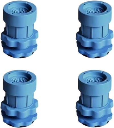 Wasmachine Voetkussentjes - Apparaat Stabilisatoren - Trillingen Dempen - Verstelbare Hoogte - 4 Stuks - Blauw