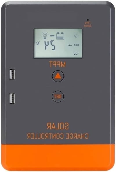 Zonne Laadregelaar - MPPT Regulator - Batterijen Laden - Automatische Spanningsdetectie - Tot 40A - Zwart
