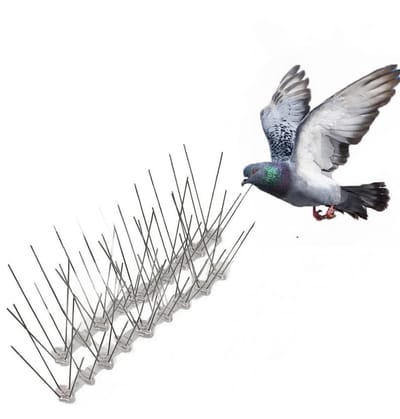 Famanu – Duivenspikes van Roestvrij Staal - 3 Meter - Verpakking met 12 Rijen à 25 cm - Vogelafweerset - Duivenafweer Voor Tuin