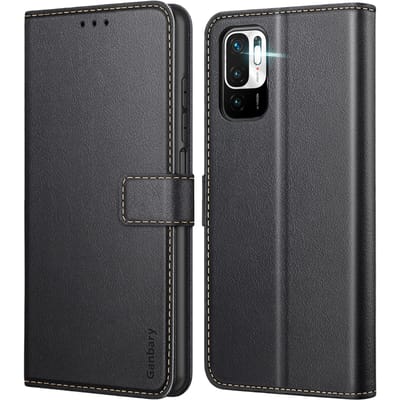Flip Protection Case voor Redmi Note 10 5G Leren portemonnee Zwarte telefoonhoesje met kaarthouder Xiaomi Redmi accessoires flip cover leren hoesje met magnetische hoes, portemonnee voor documenten