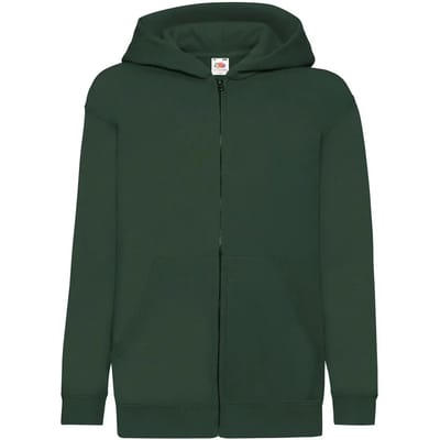 Kindercapuchon met volledige rits Fruit of the Loom Classic
