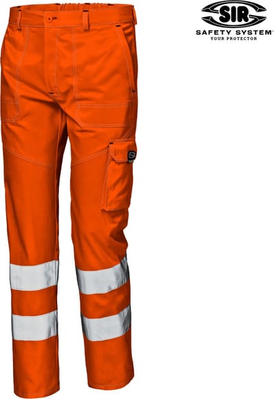 SIR SAFETY MISTRAL Hi-Vis Werkbroek HEREN Veiligheidsbroek Oranje - Reflecterend - Met Kniezak - Versterkte Zakken - EN ISO 20471