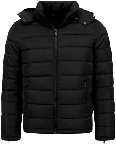 Heren Jack met Capuchon - Slim Fit - Tussenjas Heren - 8210 - Zwart