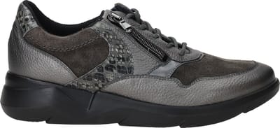 Waldläufer Combi K Rits Sneaker Sneakers - Leer - Dames - Grijs - Maat 41,5