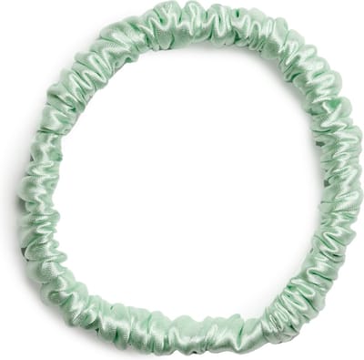 Lajetti - 100% Zijden Haarelastiek Mintgroen - Silk Skinny Zijde Scrunchie Moerbei