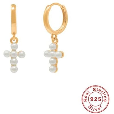 925 Sterling Zilver Hanger Oorbellen Rechthoekig Zirconia Bedels Oorbellen Voor Vrouwen Bruiloft Sieraden pendientes plata 925 beige