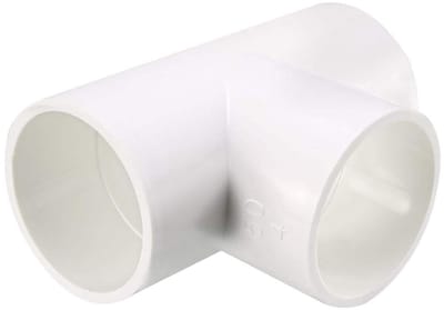 Dailygoods- Pijpfitting Slip Tee - 50 mm PVC - 3-weg Koppelingsverbinding - Tuinwaterpijpadapter - Sanitair - Duurzaam en Slagvast - PVC Connector