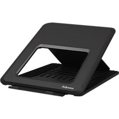 Fellowes Breyta™ laptopstandaard, voor 1 laptop tot 15" & tot 5 kg, in hoogte verstelbaar, opvouwbaar, B 235 x D 268 x H 14 mm, 100% gerecycled kunststof, zwart