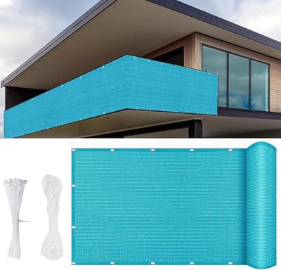 Balkon Privacy Scherm - Zichtscherm Tuinhek - Privacy Beschermen - Weerbestendig Polyester - 850x165cm - Hemelsblauw