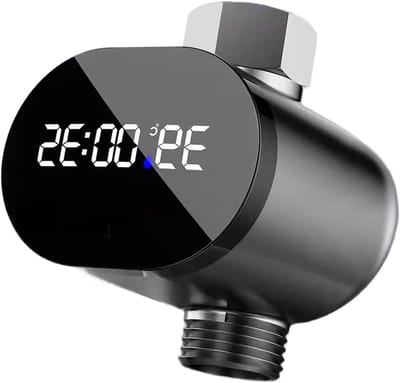 Douche Thermometer - Watertemperatuur Meter - Veilig Baden - LED Display Timer - DN15 - Zilver