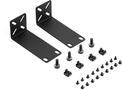 Zeynomax - Rackmontagekit - Verstelbare rack-oren - Zwart - Compatibel met 10,6 en 19 inch apparatuur - Voor Netgear en Cisco - 2 oren en 8 schroeve..