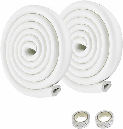 U-vormige Randbescherming 2x2m Wit - Meubel Bumperstrips Anti-botsing