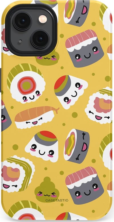 Casetastic Hoesje Geschikt voor Apple iPhone 13 Magsafe - Stijlvolle Beschermende Duo-layer Case - Sushi vriendjes