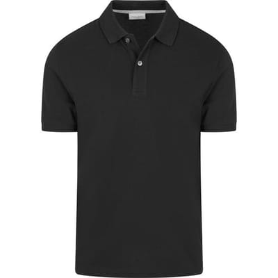 Profuomo Piqué Poloshirt Zwart - Maat S - Heren