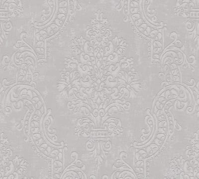 BAROK ORNAMENTEN BEHANG | Klassiek - Beige Grijs Zilver - A.S. Création Pure Elegance