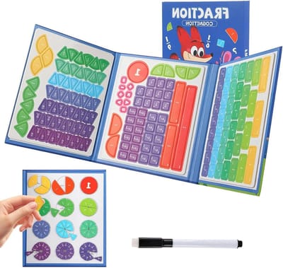 Demonstratieboek Fracties - Educatief Leermateriaal - Wiskunde Leren - Magnetische Puzzels - 22 x 186 cm - Uniek