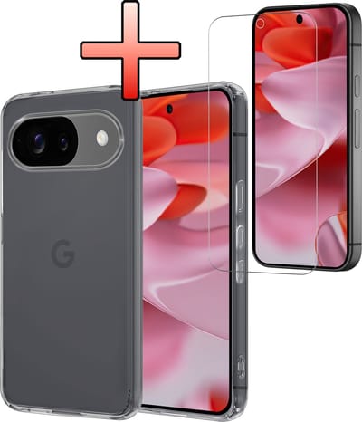 Hoesje - Met Screenprotector - Geschikt voor Google Pixel 10 - Sterk & Shockproof - Back Cover - Siliconen Case - Telefoon Hoes - Transparant