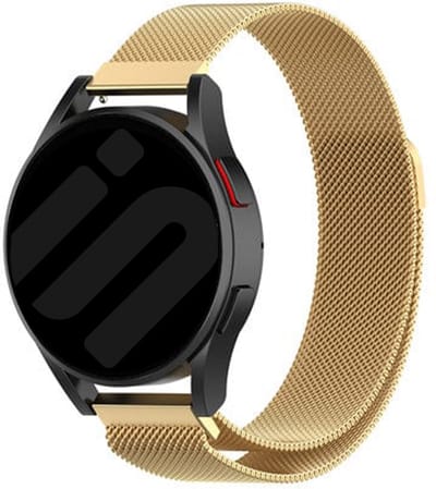 Strap-it Milanees bandje / Milanese band geschikt voor Samsung Galaxy Watch 7 (40 & 44mm) / Galaxy Watch 6 40mm & 44mm / Galaxy Watch 6 Classic / Galaxy Watch 5 40 & 44mm / Galaxy Watch 5 Pro / Watch 4 / Watch 4 Classic / Watch FE - goud