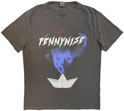 It - Pennywise Paper Boat Heren Tshirt - S - Zwart