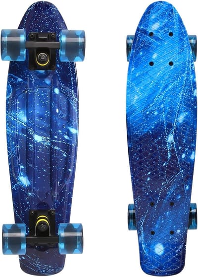 Mini Cruiser Skateboard - Compleet Skateboard - Stad Transport - Polypropyleen Dek - 22 inch - Sterrenhemel