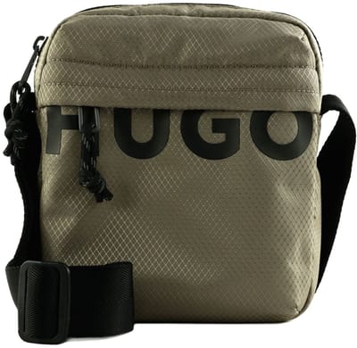 HUGO Schoudertas Shaun NS Zip Reporter Bag Taupe