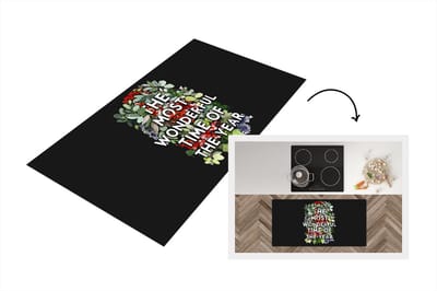 Keukenloper - Loper keuken - Kerst - Quote - Planten - 120x60 cm - Keukenloper vinyl