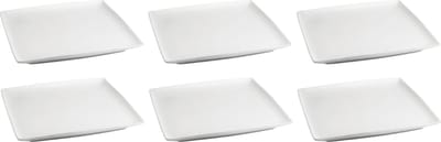 BonBistro Ontbijtborden / Dessertborden Yong Squito 18 x 18 cm - Wit - 6 stuks