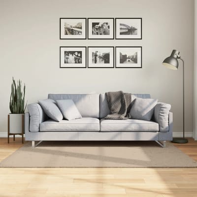 vidaXL - Vloerkleed - HUARTE - laagpolig - zacht - wasbaar - 120x170cm - zandkleurig