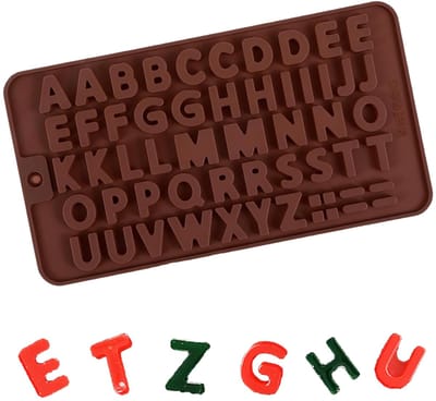 Dailygoods- Chocoladevorm A-Z - Siliconen Mallen - Mini-vormen - Taartdecoratie - Fondant en Chocolade - Voedselveilig Materiaal - Siliconen Mal