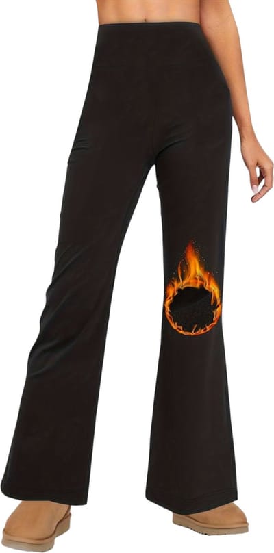 SparkNine Cozyflow legging - fleece voering - XS - zwart - hoge taille - flared fit - warm & zacht