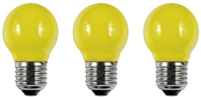SPL E27 LED Lamp 1W - Geel - LED Filament Mini Globe/Kogel G45 - Feestverlichting - 3 Stuks
