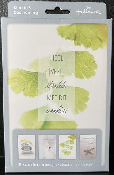 Hallmark wenskaarten | heel veel sterkte met dit verlies | blister van 8 stuks
