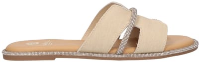 La Strada Slipper Beige Textiel - Damesschoenen - Maat - 38