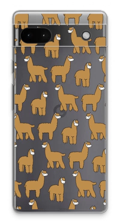 Case Company® - Hoesje geschikt voor Google Pixel 6a hoesje - Alpacas - Soft Cover Telefoonhoesje - Bescherming aan alle Kanten en Schermrand