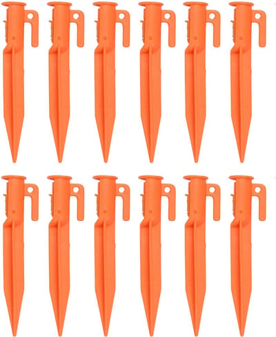 Benson Tentharing - 12x - kunststof - 15 cm - tentpennen/zandharing - robuust - extra stevig
